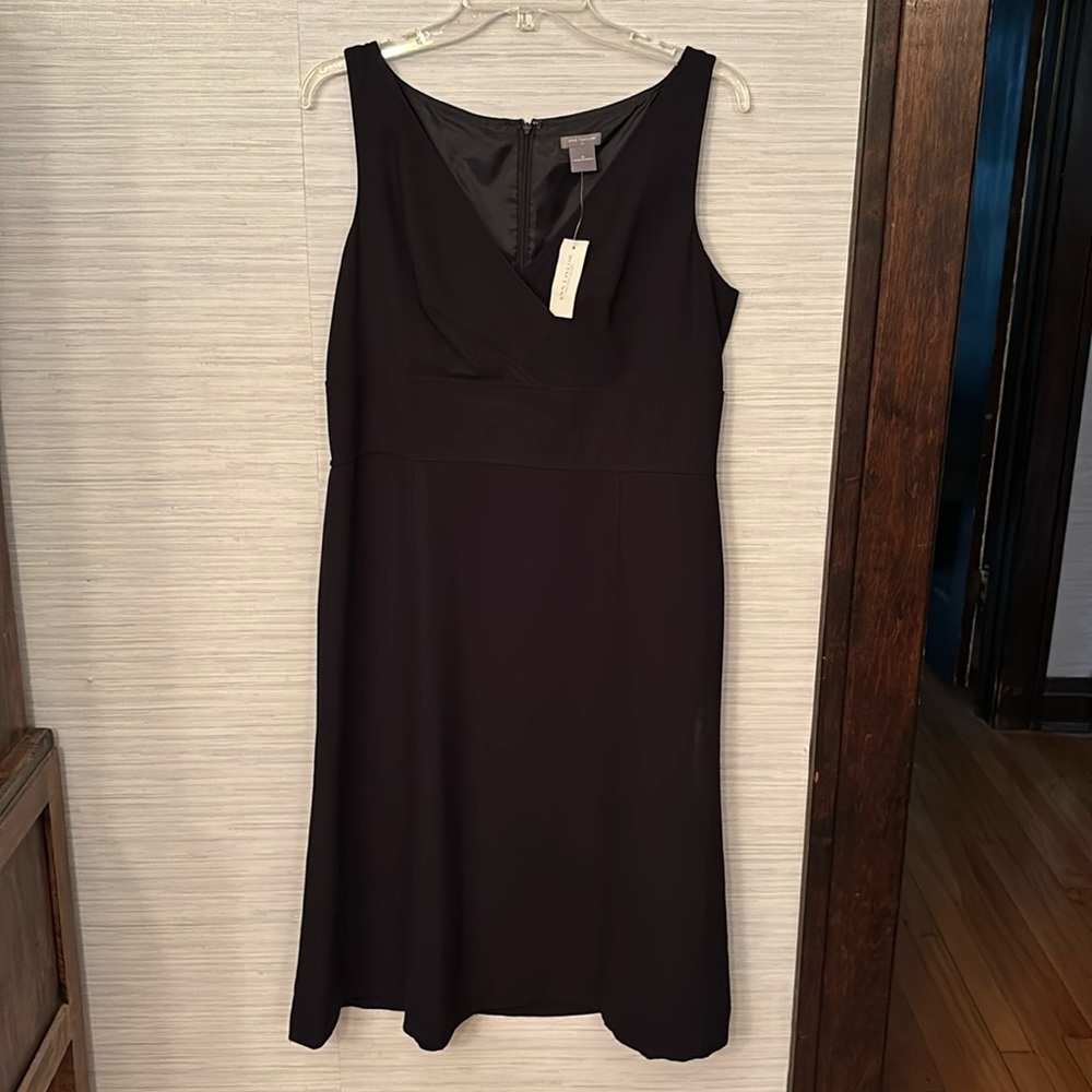 Ann Taylor fully lined, fit and flare little black dress